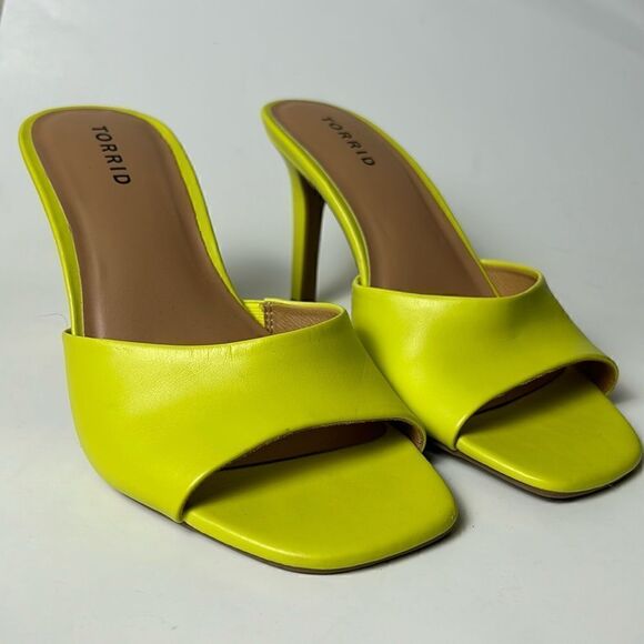 New TORRID stiletto heel wide width 8.5WW shoes slides mule bright - Picture 6 of 12